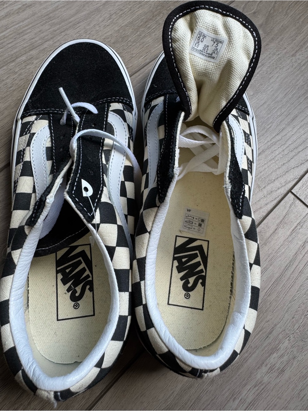 Vans Black & White Checkerboard Low-Top Sneakers